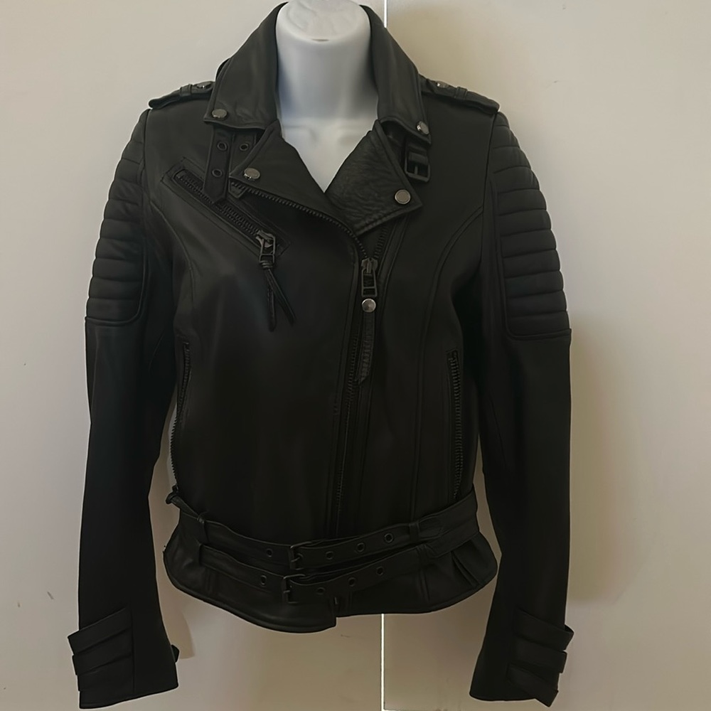 Boda Skins Black Leather Jacket Size 2
